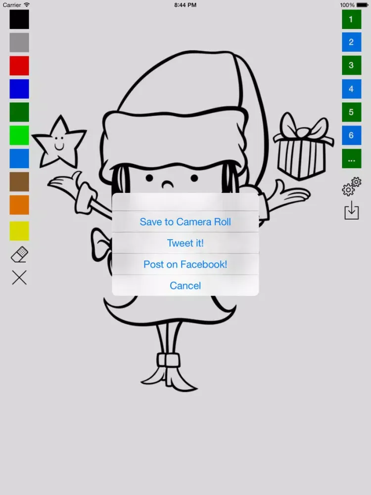 Santa Claus Christmas Coloring Book For Kids iPad  스크린샷