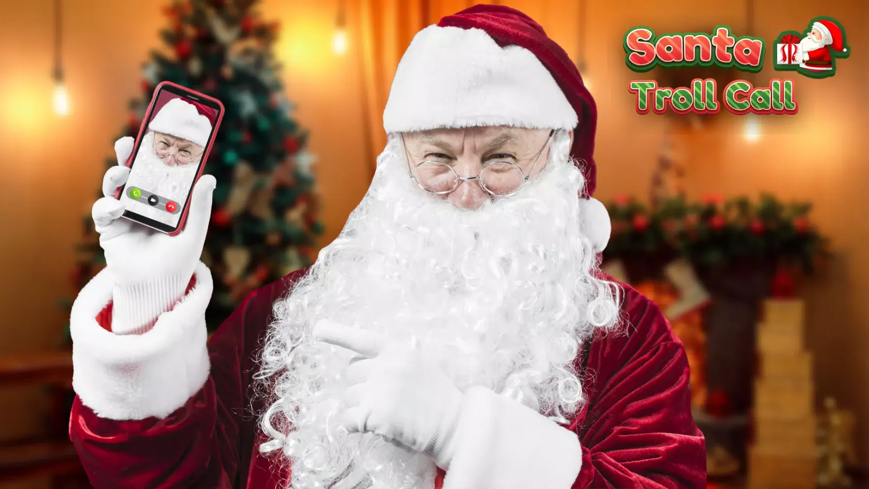 Capturas de pantalla de Santa Troll Call: Fake Video
