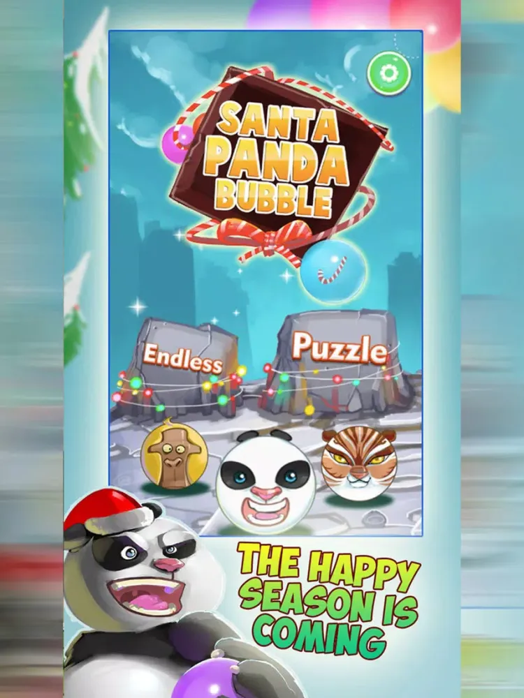 Santa Panda Bubble Christmas iPad  Screenshots