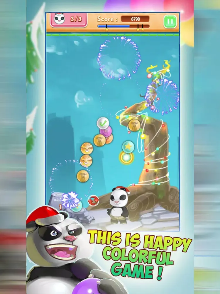 Santa Panda Bubble Christmas iPad  Screenshots