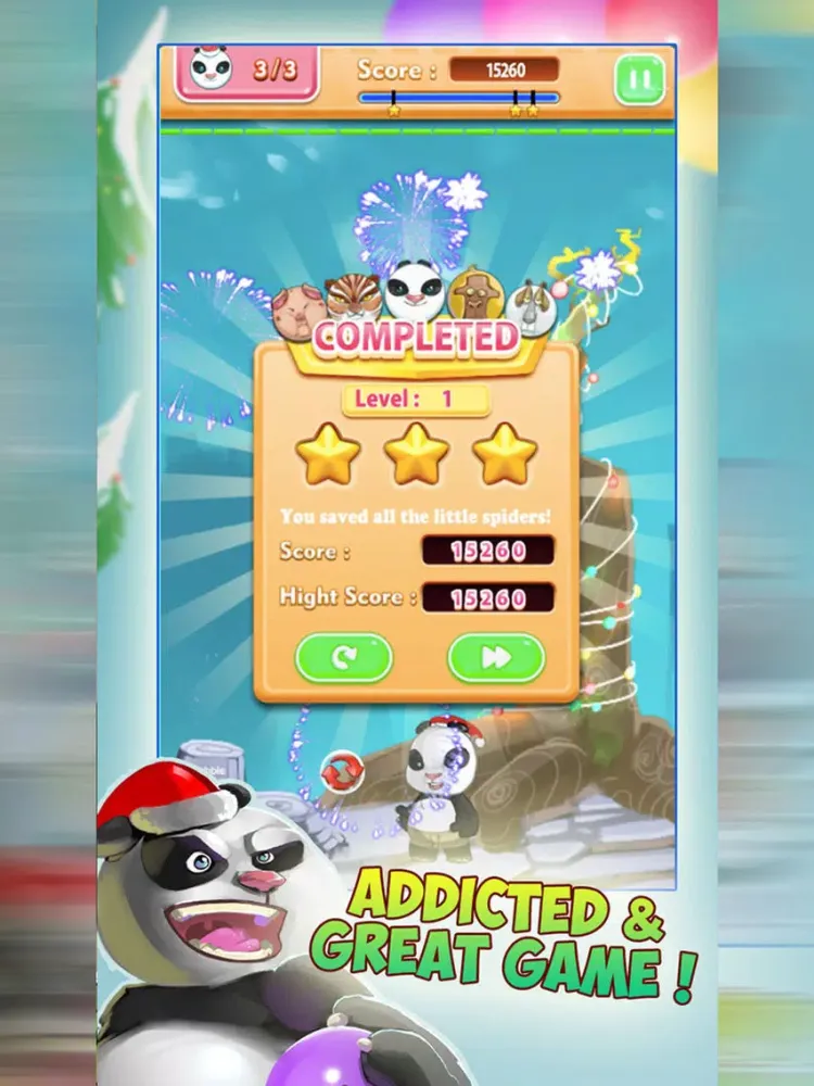 Santa Panda Bubble Christmas iPad  Screenshots