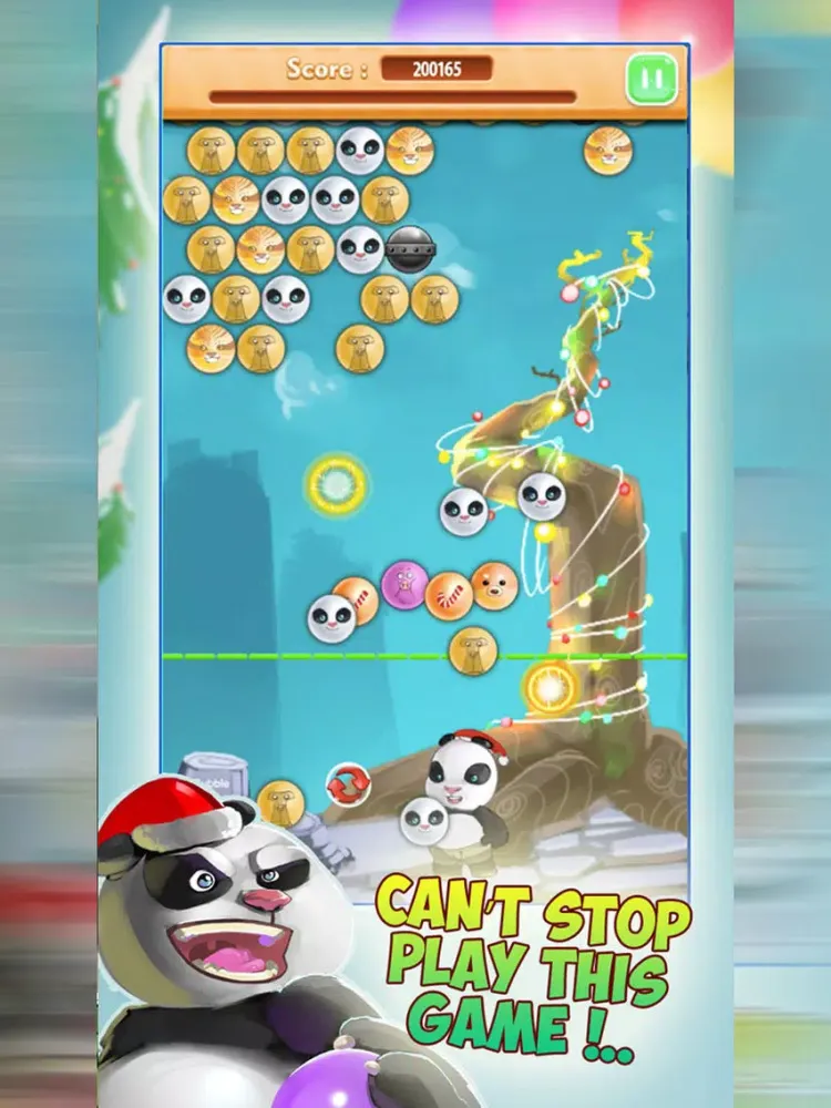 Santa Panda Bubble Christmas iPad  Screenshots
