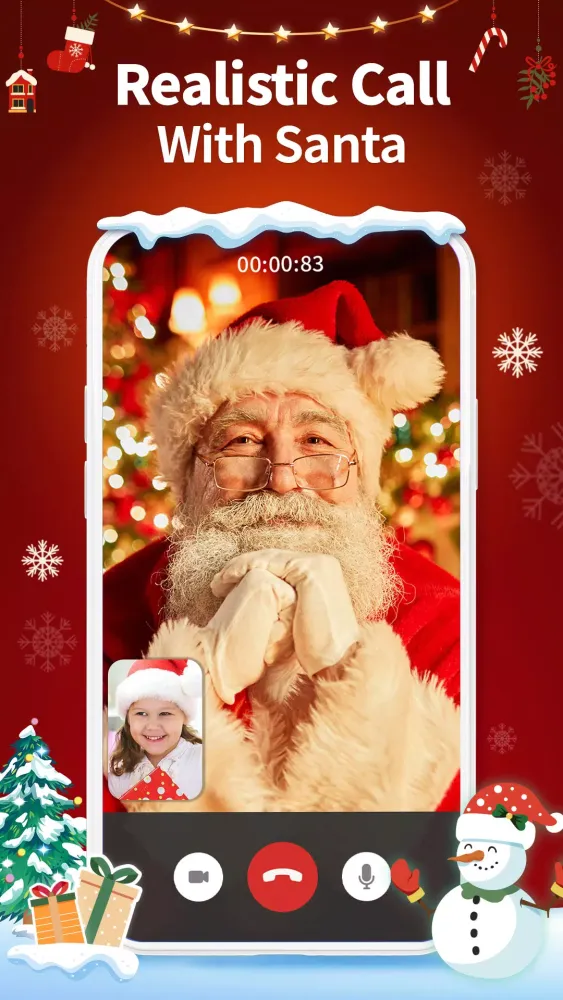 Santa Prank Call: Fake video Ekran Görüntüleri