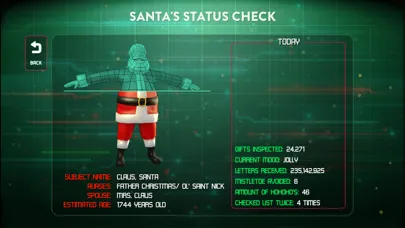 Tangkapan layar Santa Tracker and Status Check