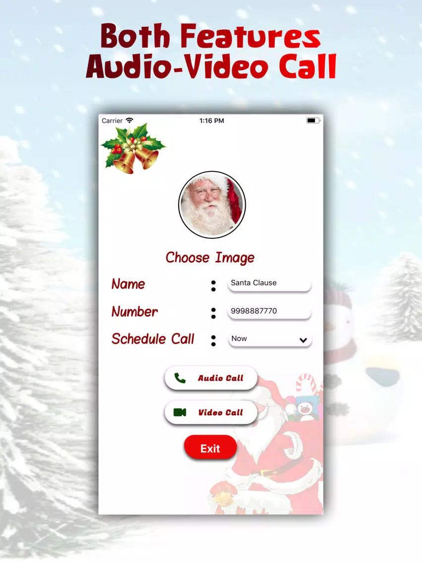 Tangkapan skrin Santa Claus Calling & Greeting iPad 