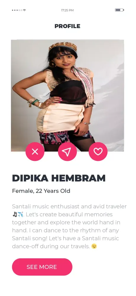 Tangkapan layar Santali Dating App - Dular
