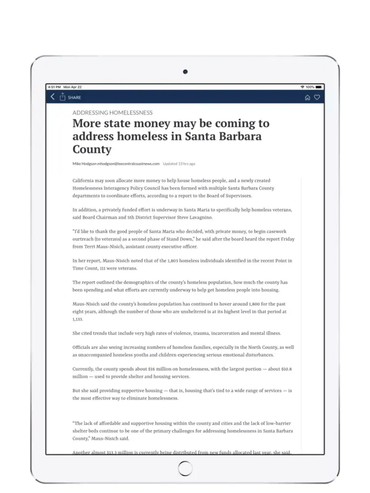 Santa Maria Times iPad  স্ক্রিনশট