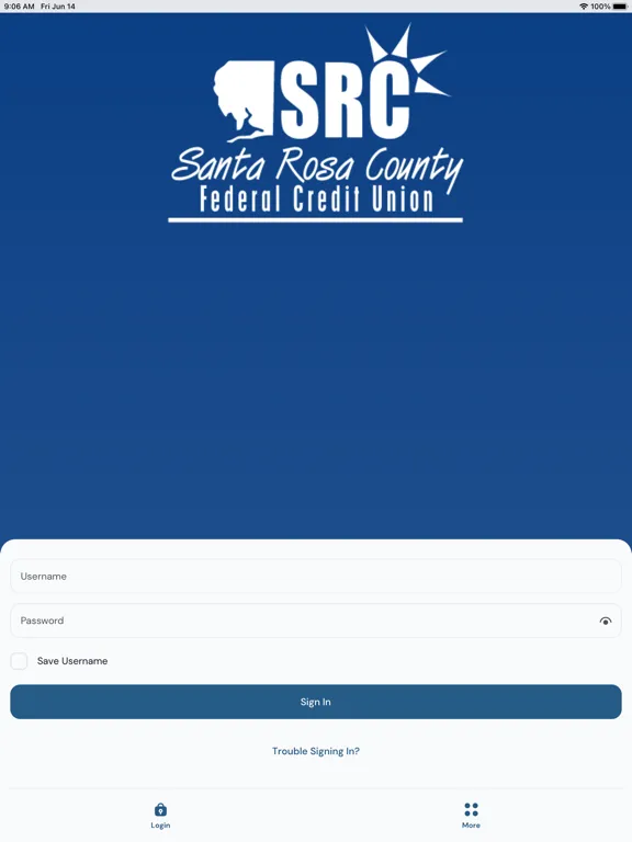 Santa Rosa County FCU Mobile iPad 应用截图