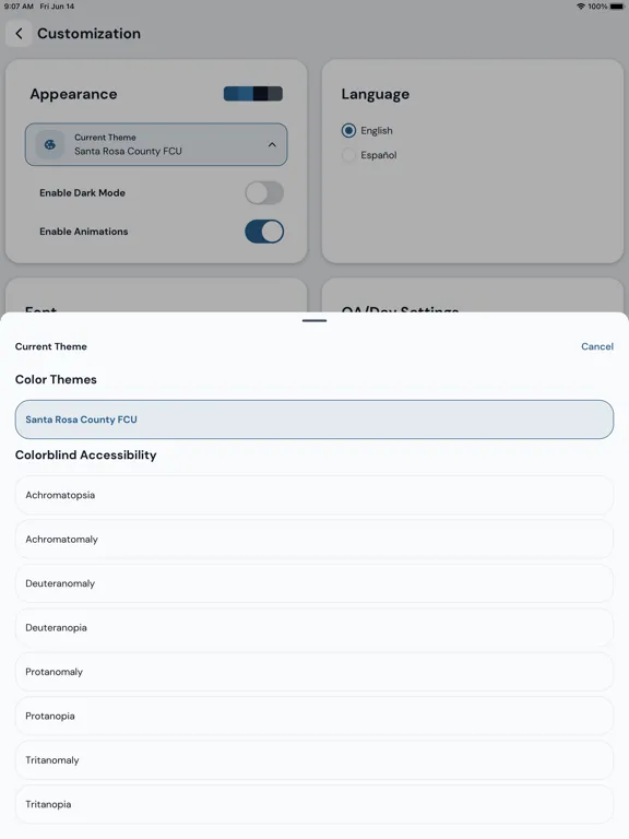 Santa Rosa County FCU Mobile iPad 应用截图