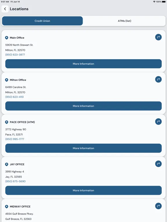Santa Rosa County FCU Mobile iPad 应用截图