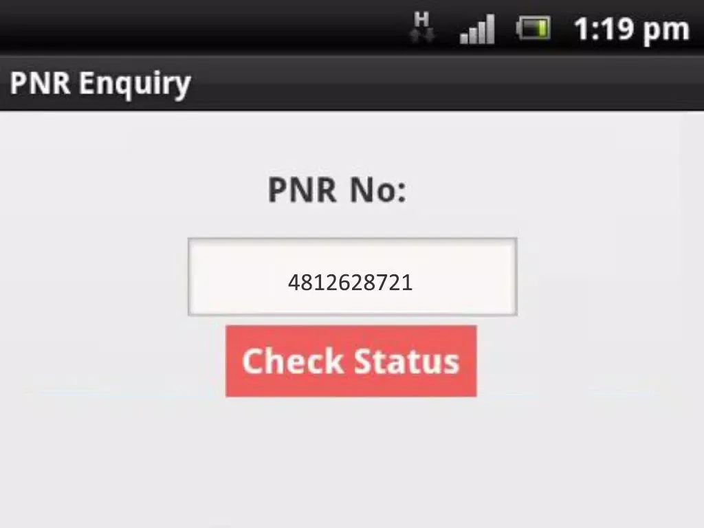 Indian Railway PNR Inquiry iPad  スクリーンショット