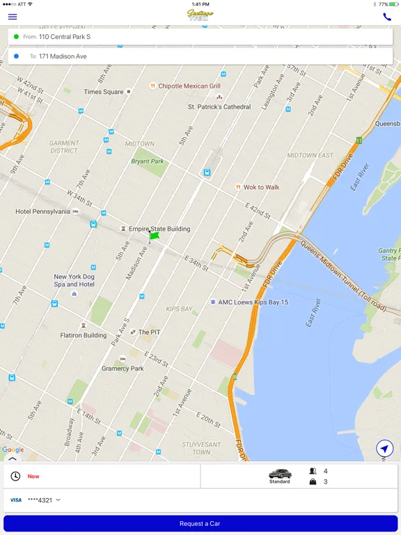 Zrzuty ekranu Santiago Taxi iPad 