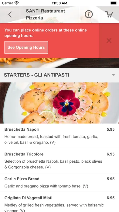 Capturas de pantalla de SANTI Restaurant Pizzeria