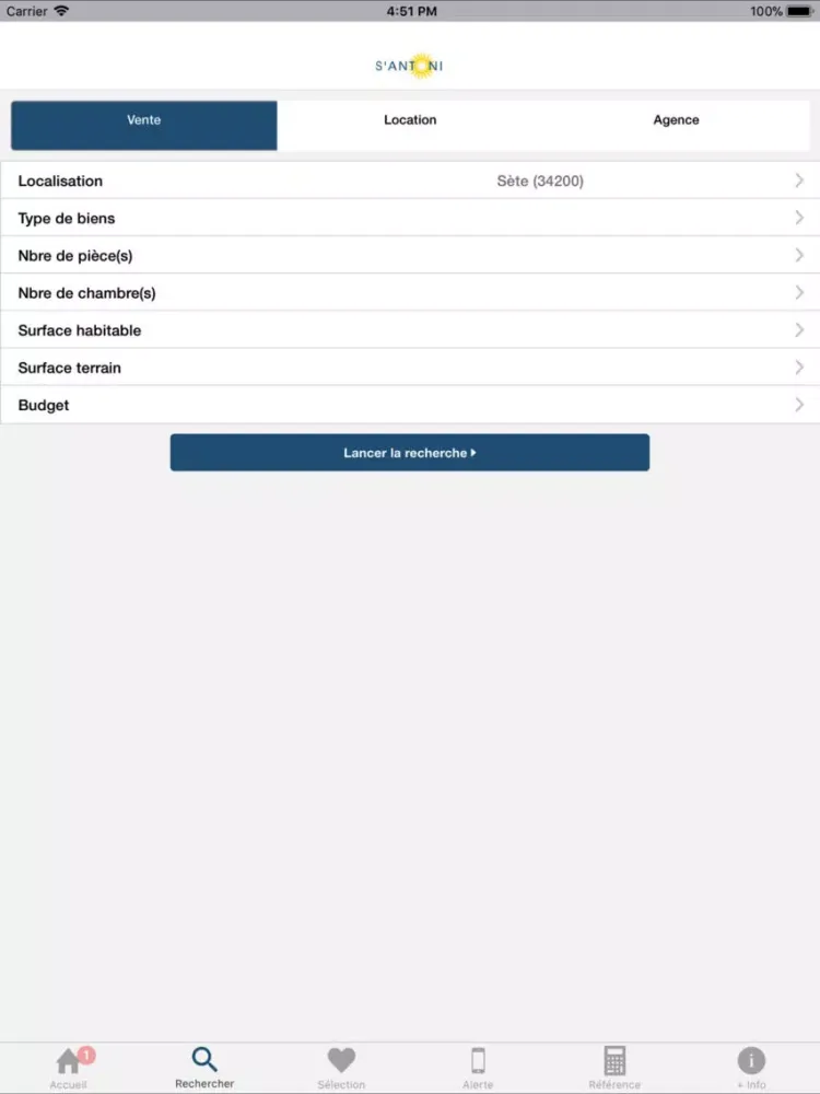 Ảnh chụp màn hình của Santoni iPad 