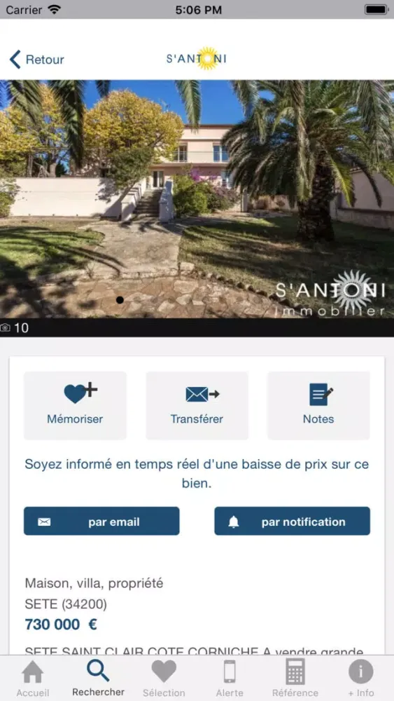 Ảnh chụp màn hình của Santoni