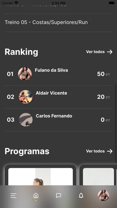 Capturas de tela do Flavio Gargioni