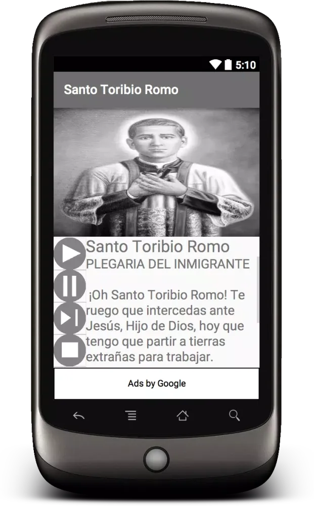 Capturas de tela do Santo Toribio Romo