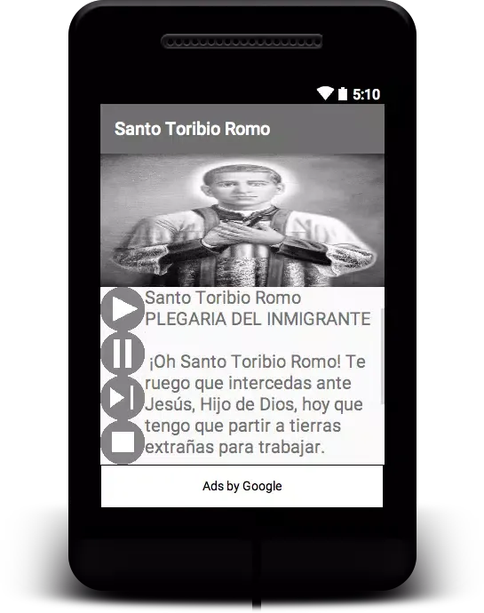 Capturas de tela do Santo Toribio Romo