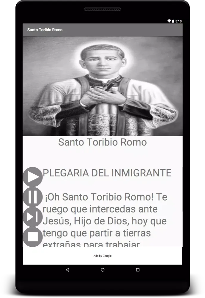 Capturas de tela do Santo Toribio Romo