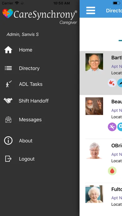 CareSynchrony Caregiver Screenshots