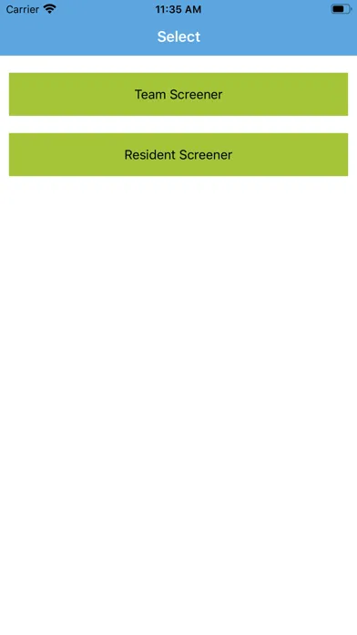 CareSynchrony® Screener Screenshots
