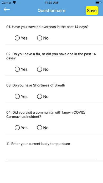 CareSynchrony® Screener Screenshots