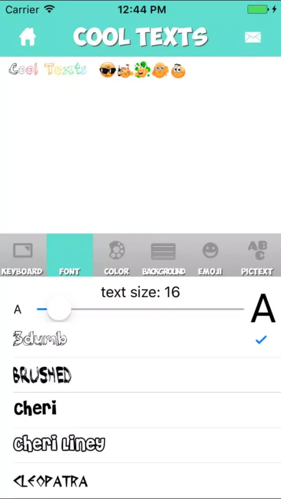 Cool Texts سکرین شاٹس