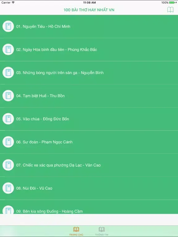 Thơ Hay Nhất Việt Nam iPad  Screenshots