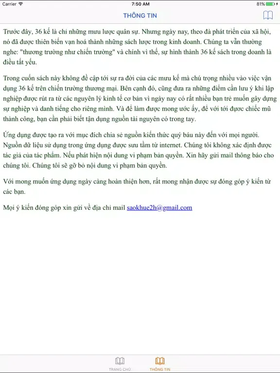 36 Kế Trong Kinh Doanh iPad  Screenshots