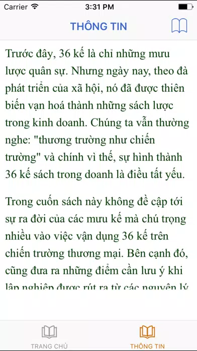 Ảnh chụp màn hình của 36 Kế Trong Kinh Doanh