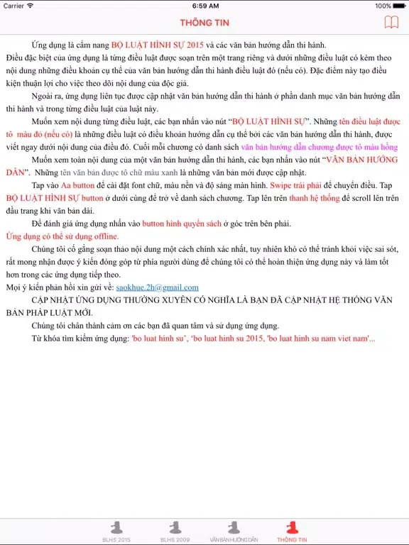 Bộ Luật Hình Sự Việt Nam iPad  스크린샷