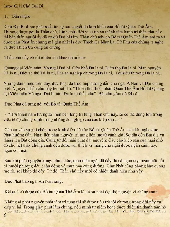 تصاویر Chú Đại Bi Quán Thế Âm iPad 