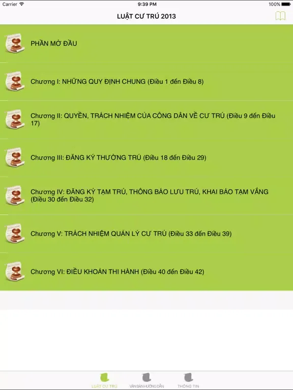 Luật Cư Trú Năm 2013 iPad  Screenshots