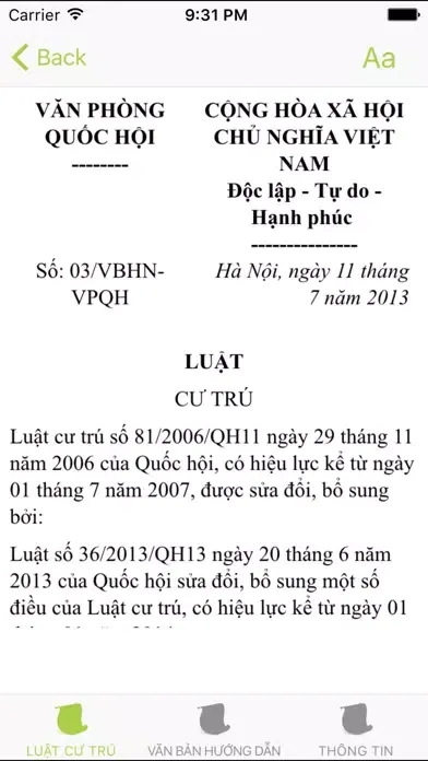Luật Cư Trú Năm 2013 Screenshots