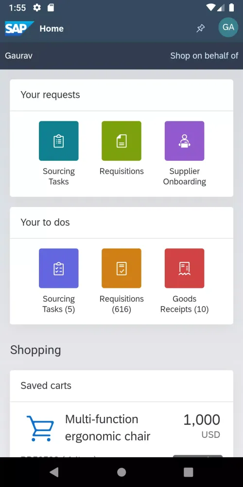 تصاویر SAP Ariba Procurement