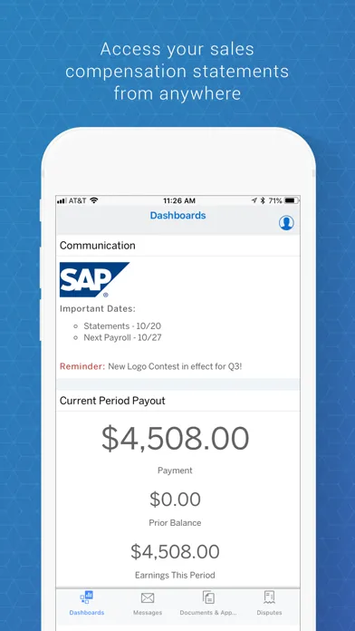 Capturas de pantalla de SAP Incentive Management