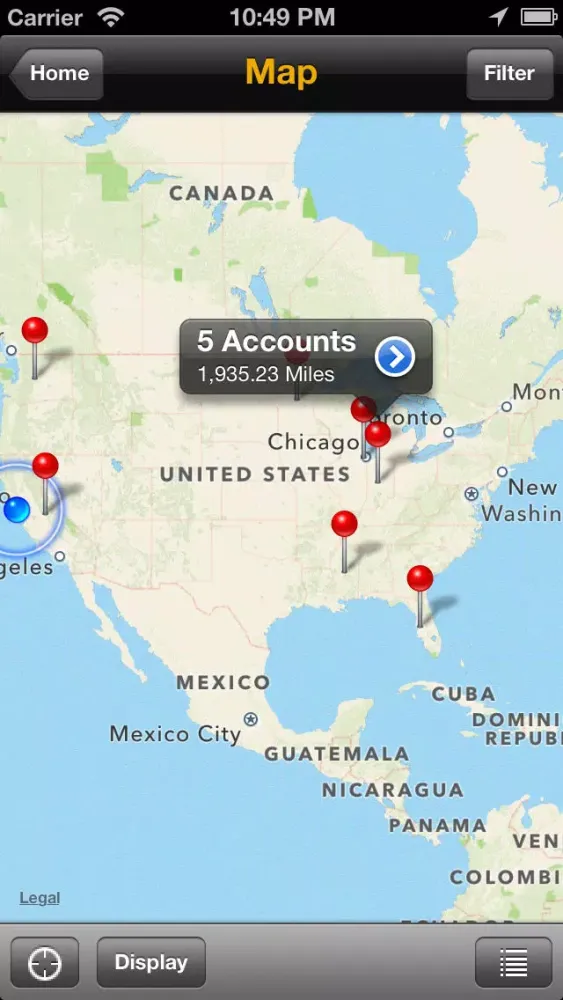ภาพหน้าจอของ SAP CRM Sales V2.1
