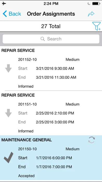 ภาพหน้าจอของ SAP CRM Service Manager
