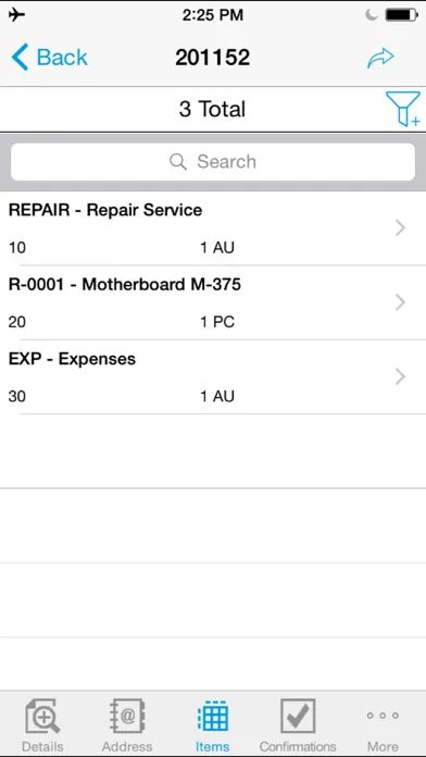 ภาพหน้าจอของ SAP CRM Service Manager