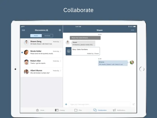 Скриншоты SAP Analytics Cloud iPad 
