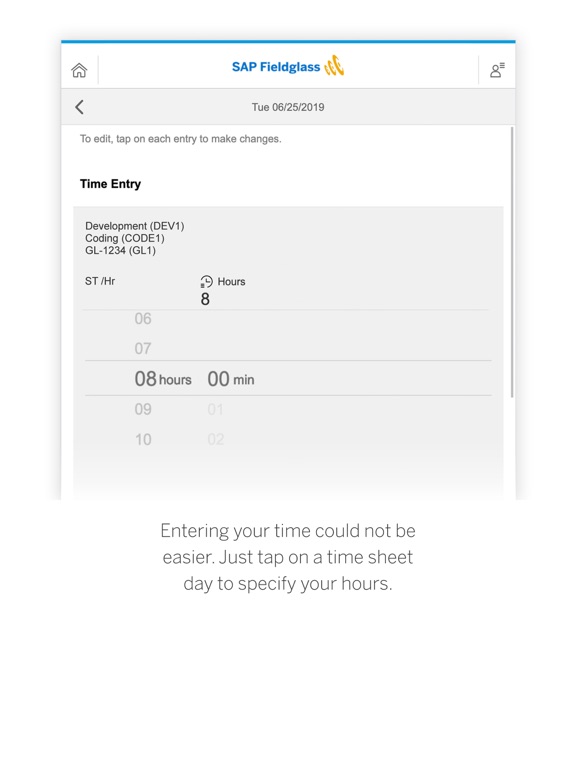 Screenshot di SAP Fieldglass Time Entry iPad 