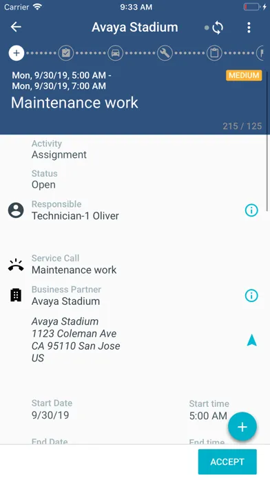 SAP Field Service Management应用截图