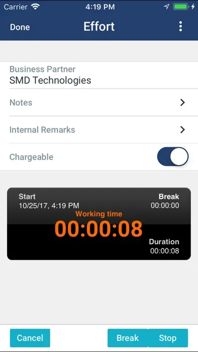 SAP Field Service Management应用截图