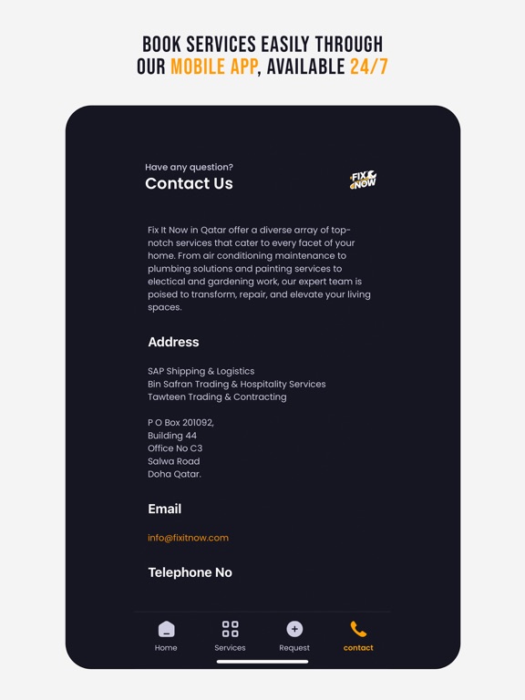 Fix It Now Qatar by SAP iPad  Screenshots