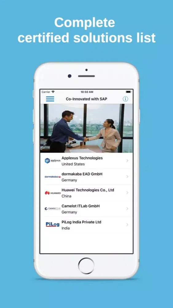 SAP Certified Solutions Dir.應用截圖