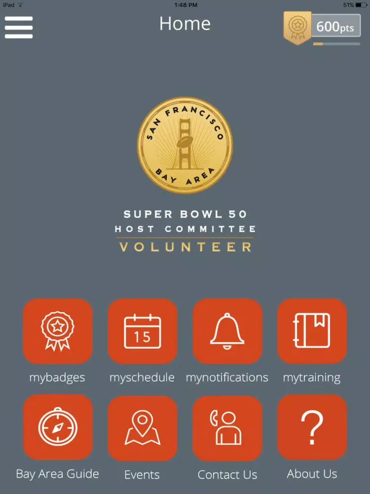 Tangkapan skrin SB50 Host Committee Volunteers iPad 