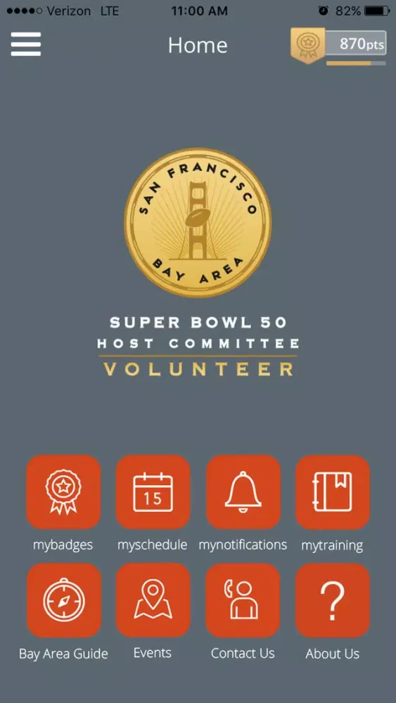 Tangkapan skrin SB50 Host Committee Volunteers