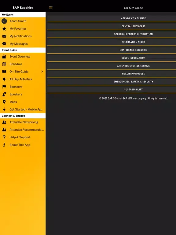 Capturas de pantalla de SAP Sapphire Orlando iPad 