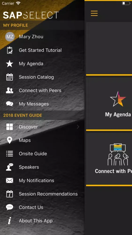 Ảnh chụp màn hình của SAP Select
