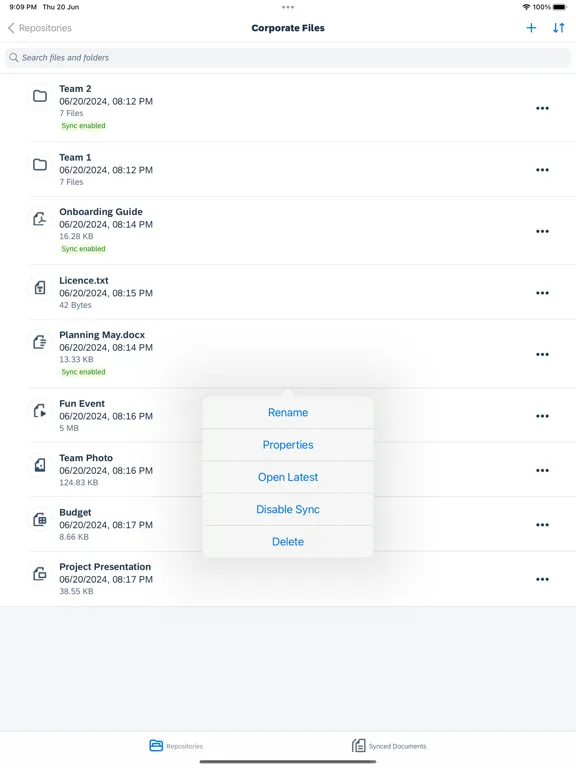 SAP Document Management iPad  Screenshots